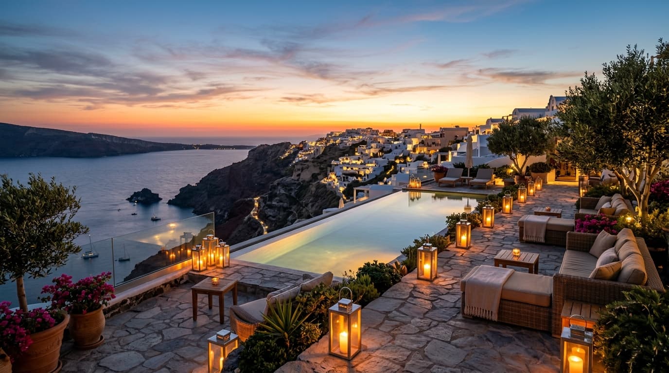 Trip Saga Mediterranean Twilight Luxury Clifftop
